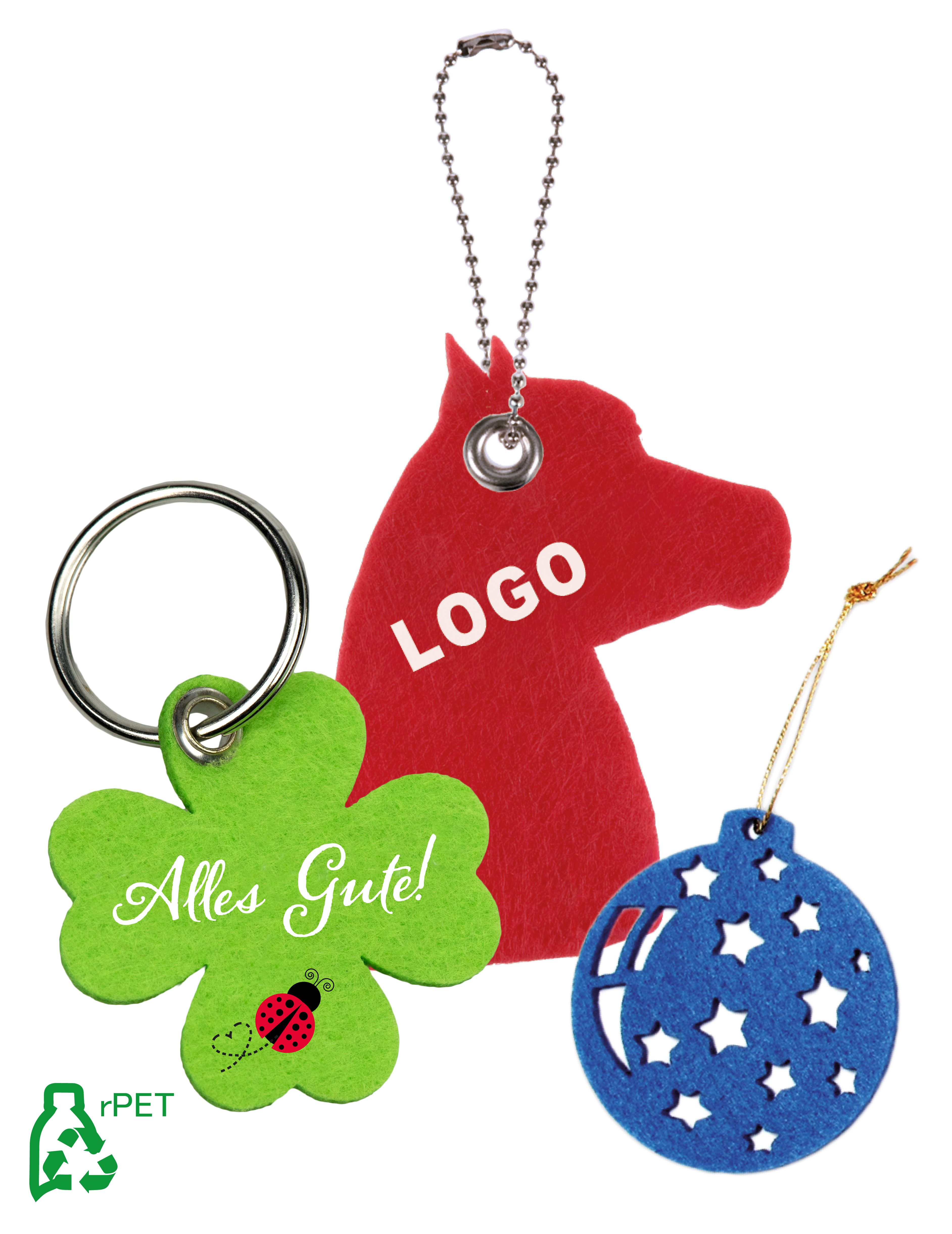 Felt Key Ring with Motif