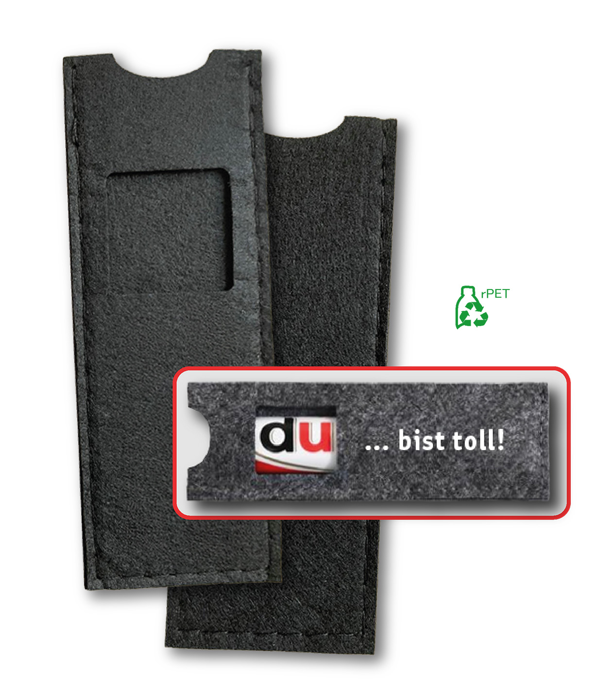 Felt pouch with window