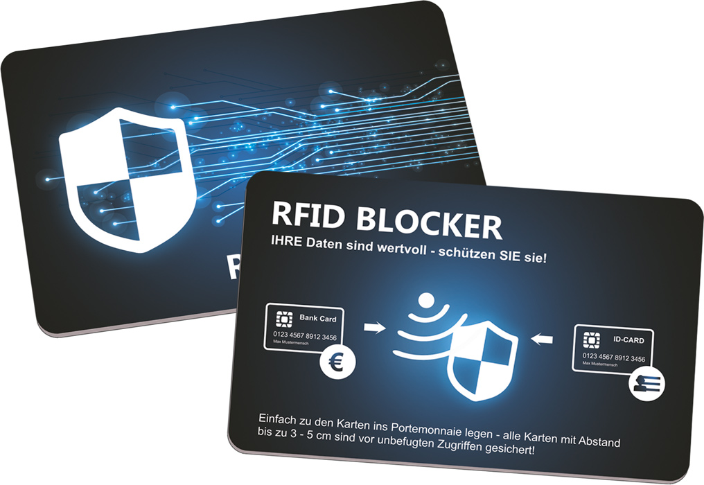 RFID Blocker Karte  Geld und Daten sichern - RFID